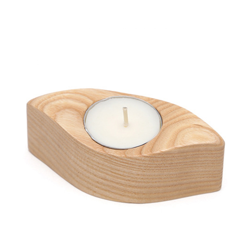 Free samples provided wholesale wooden candle holder for home decor