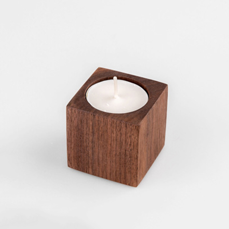 Candle supplier wholesale customized wooden candle holder with different sizes and colors for home decor